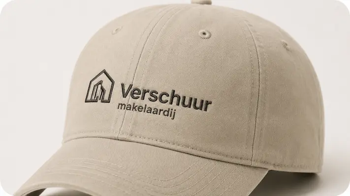 Geborduurde cap of beanie met logo van Verschuur makelaardij