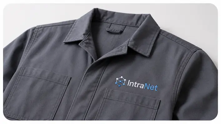 Geborduurde werkkleding met logo van IntraNet