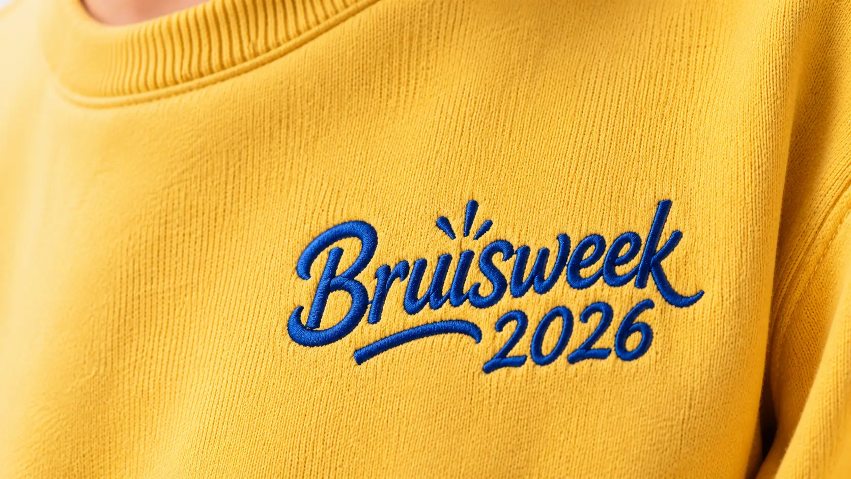 Geborduurde sweater of hoodie met logo van Bruisweek 2026