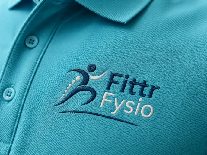 Geborduurde polo met logo van Fittr fysio