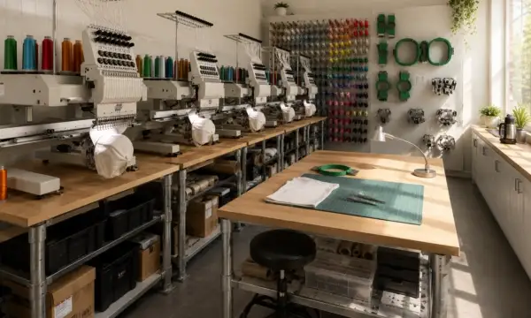 Borduurwerk in de Stitchlab borduurstudio