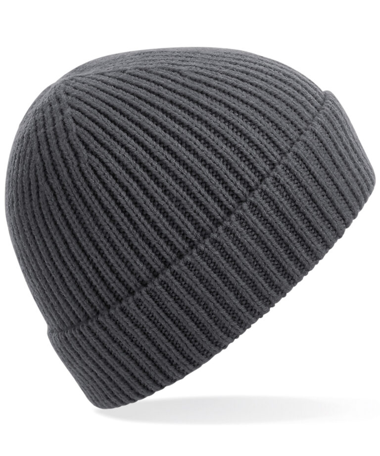 Engineered knit geribde muts