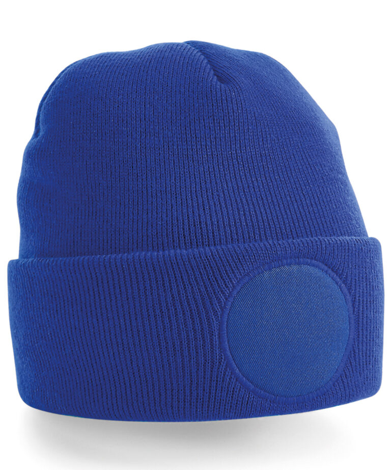 Muts met ronde patch