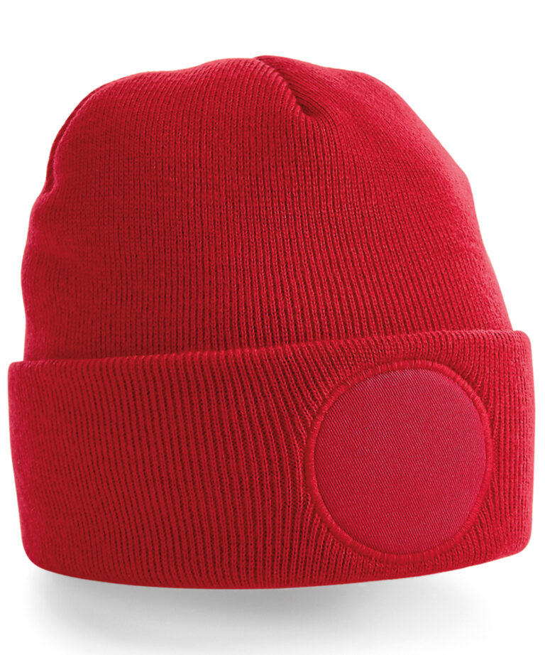 Muts met ronde patch