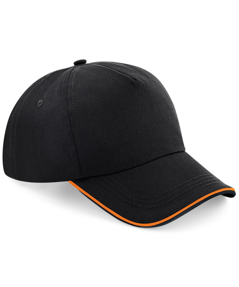 Authentic 5-panel pet met bies langs de klep