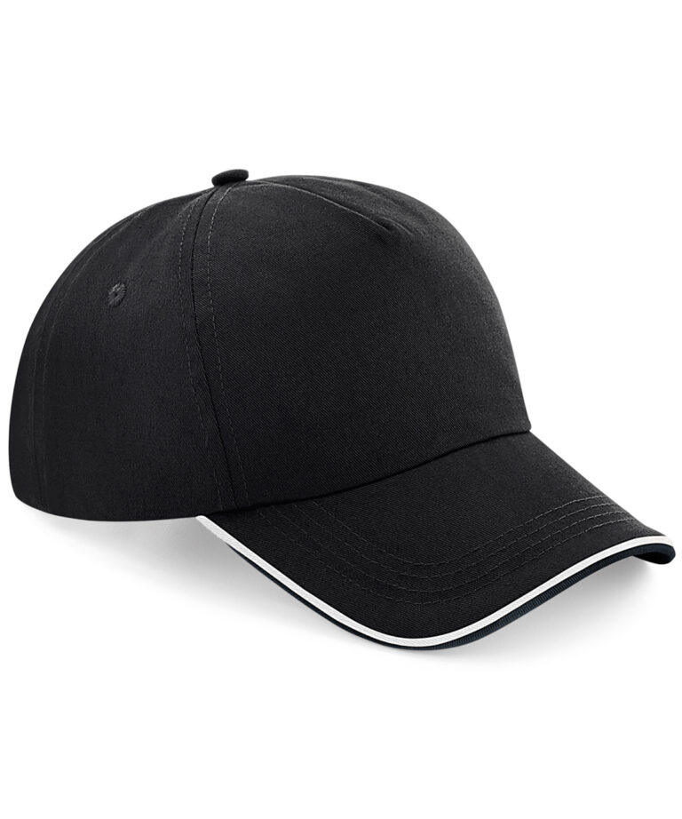 Authentic 5-panel pet met bies langs de klep