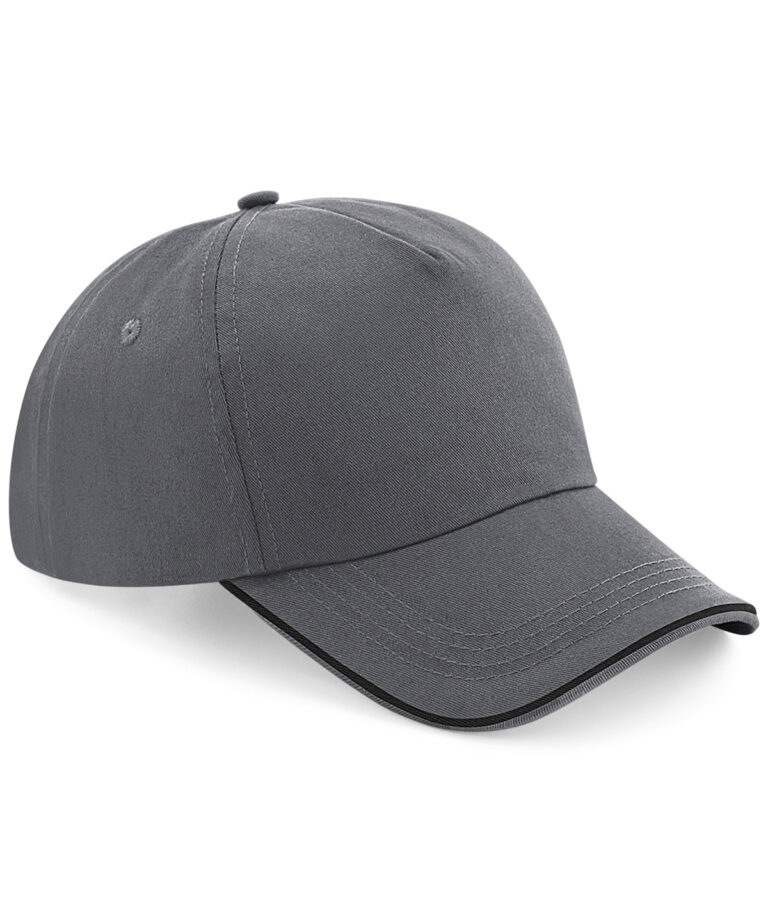 Authentic 5-panel pet met bies langs de klep