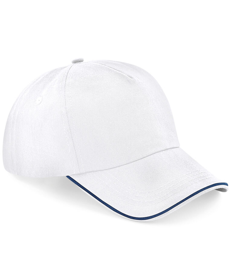 Authentic 5-panel pet met bies langs de klep