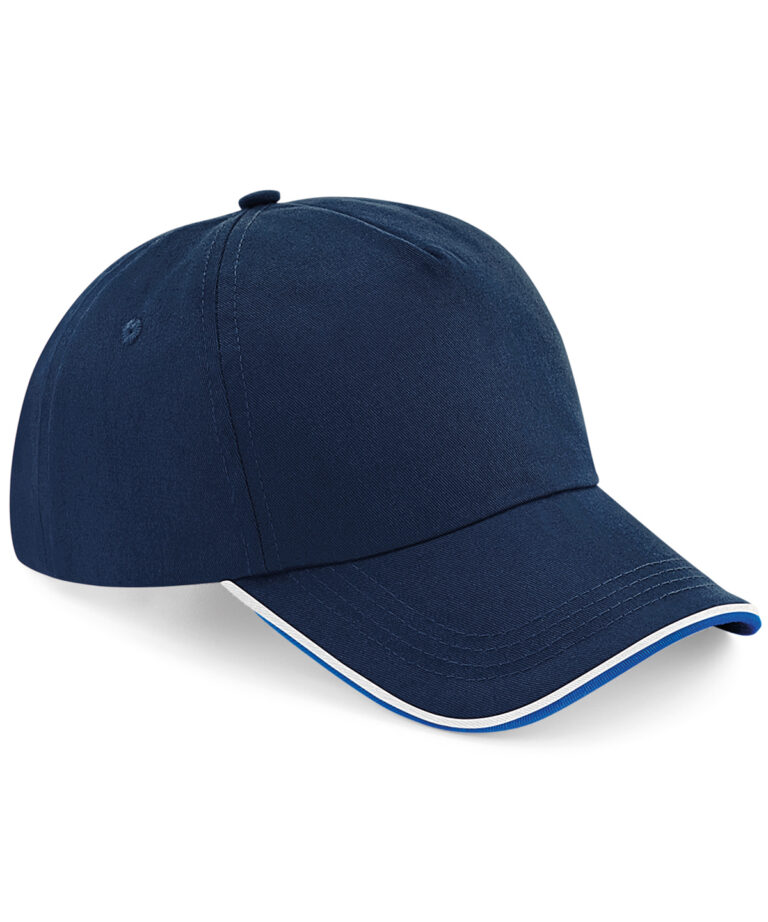 Authentic 5-panel pet met bies langs de klep