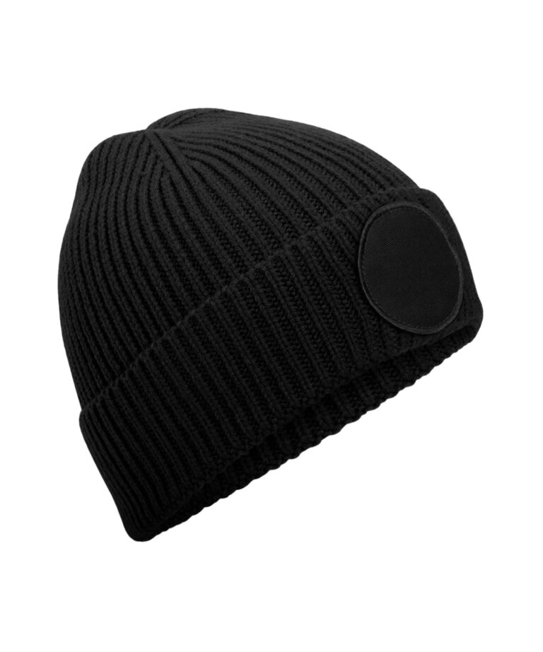 Muts met ronde fashion patch