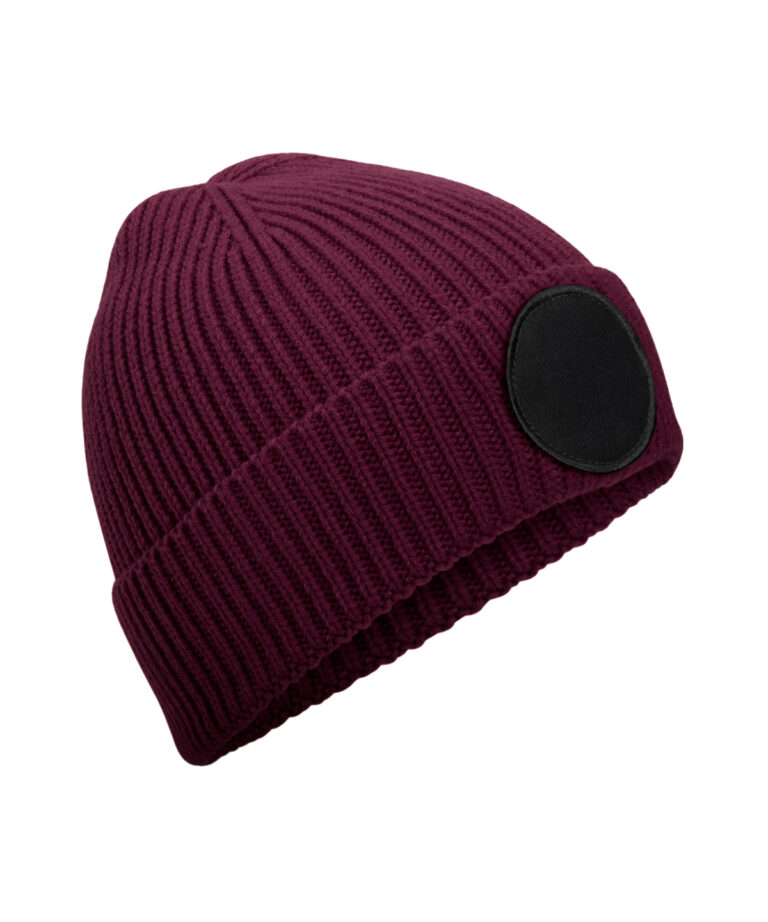 Muts met ronde fashion patch