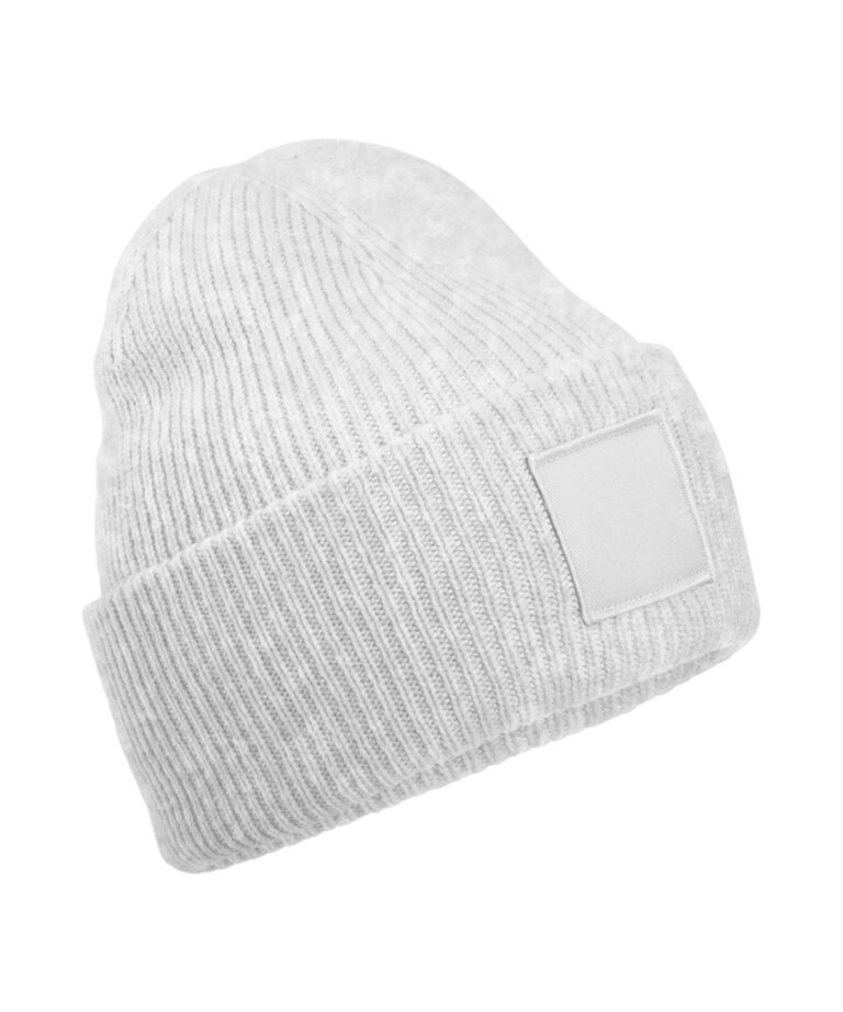 Muts met brede omslag en ton-sur-ton patch