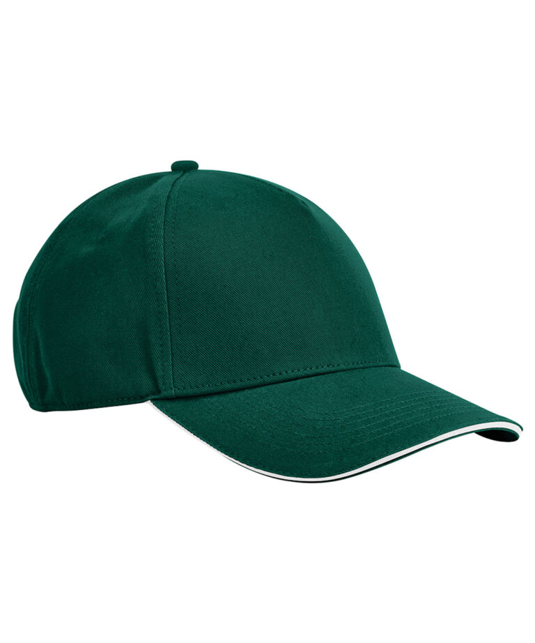 EarthAware® Classic 5-panel pet van biologisch katoen met sandwichklep