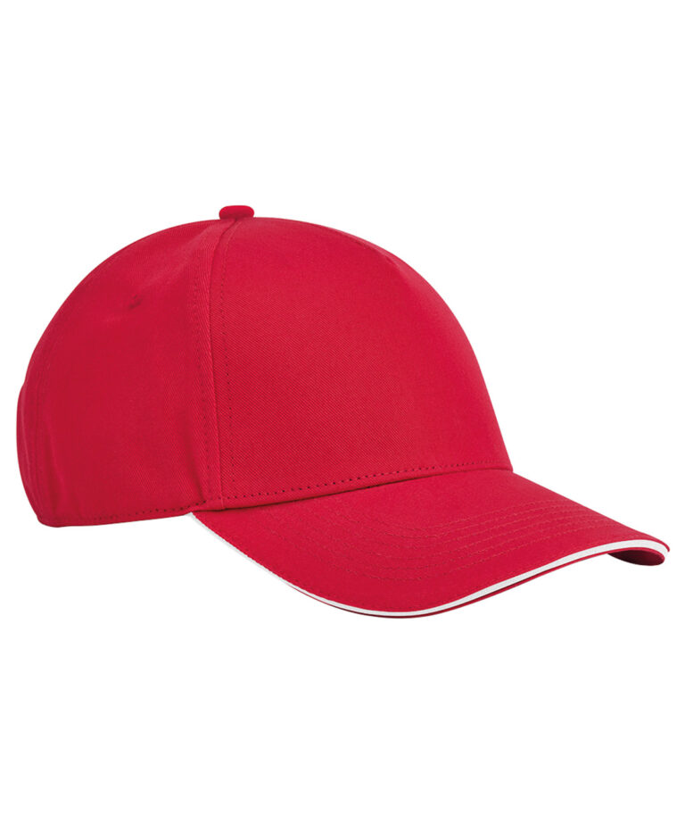EarthAware® Classic 5-panel pet van biologisch katoen met sandwichklep