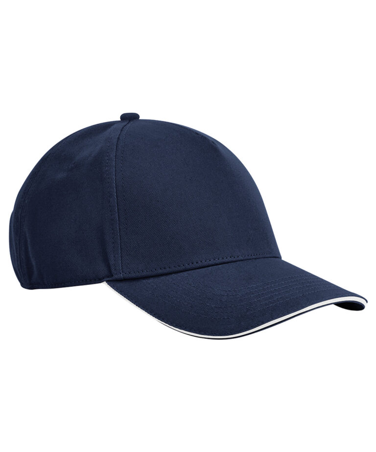 EarthAware® Classic 5-panel pet van biologisch katoen met sandwichklep
