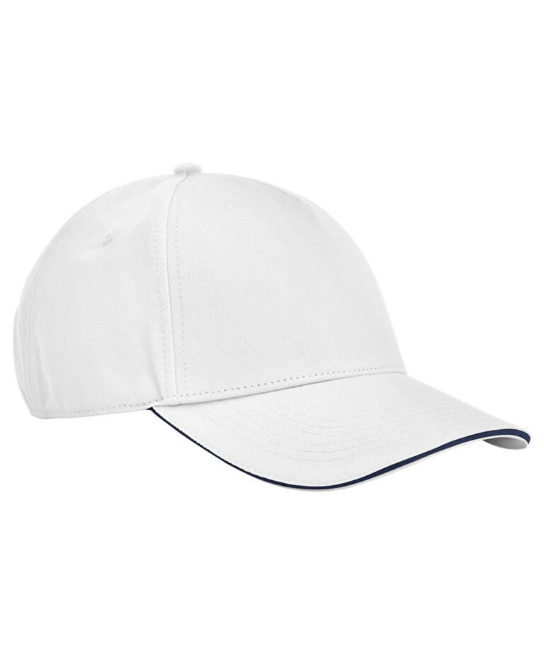 EarthAware® Classic 5-panel pet van biologisch katoen met sandwichklep