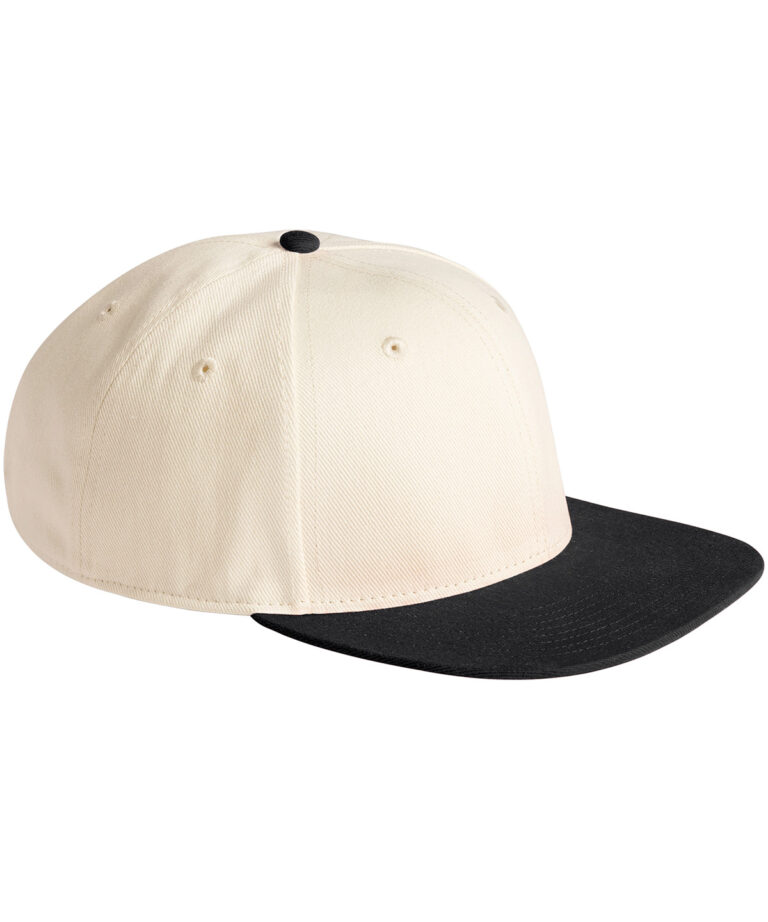 6-panel pet met contrasterende platte klep