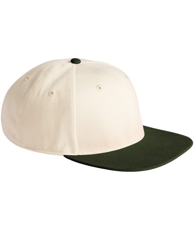 6-panel pet met contrasterende platte klep