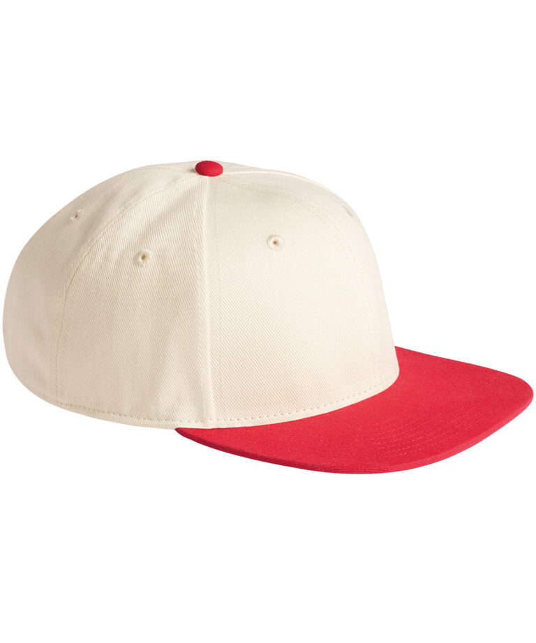 6-panel pet met contrasterende platte klep
