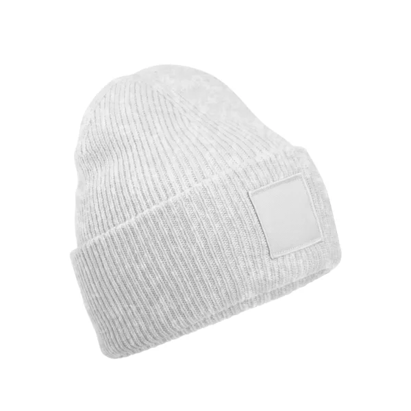 Muts met brede omslag en ton-sur-ton patch