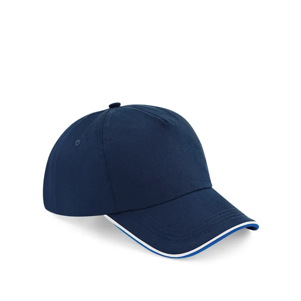 Authentic 5-panel pet met bies langs de klep