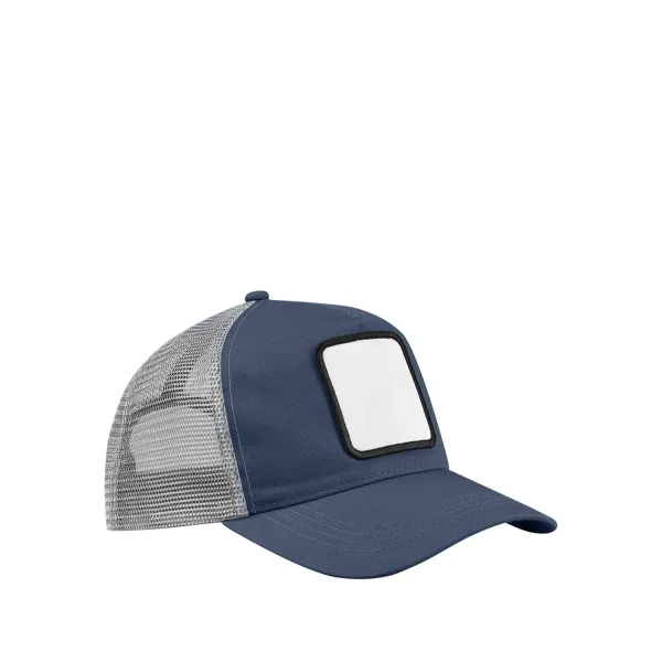 5-panel truckerpet met appliqué patch