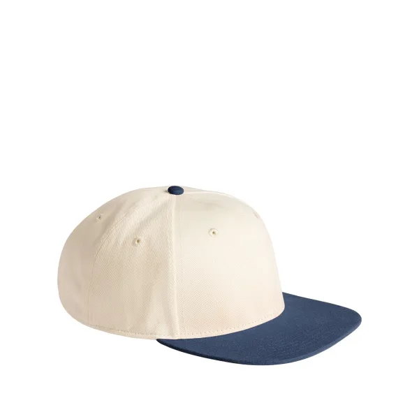 6-panel pet met contrasterende platte klep